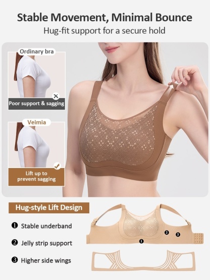 Sculpting Minimizer Bras With Full Hold, Elegant Lace Molds & Stable Structure VEIMIA