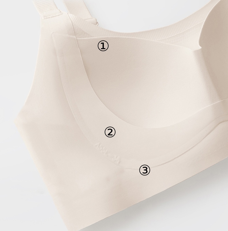 Soft Support Minimizer Bra Vertical Striped Slim Fit Wireless Full Coverage Lift UpVEIMIA