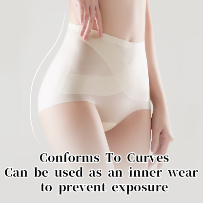 Women's Ice Silk Seamless Underwear Tummy Control Brief Panties VEIMIA