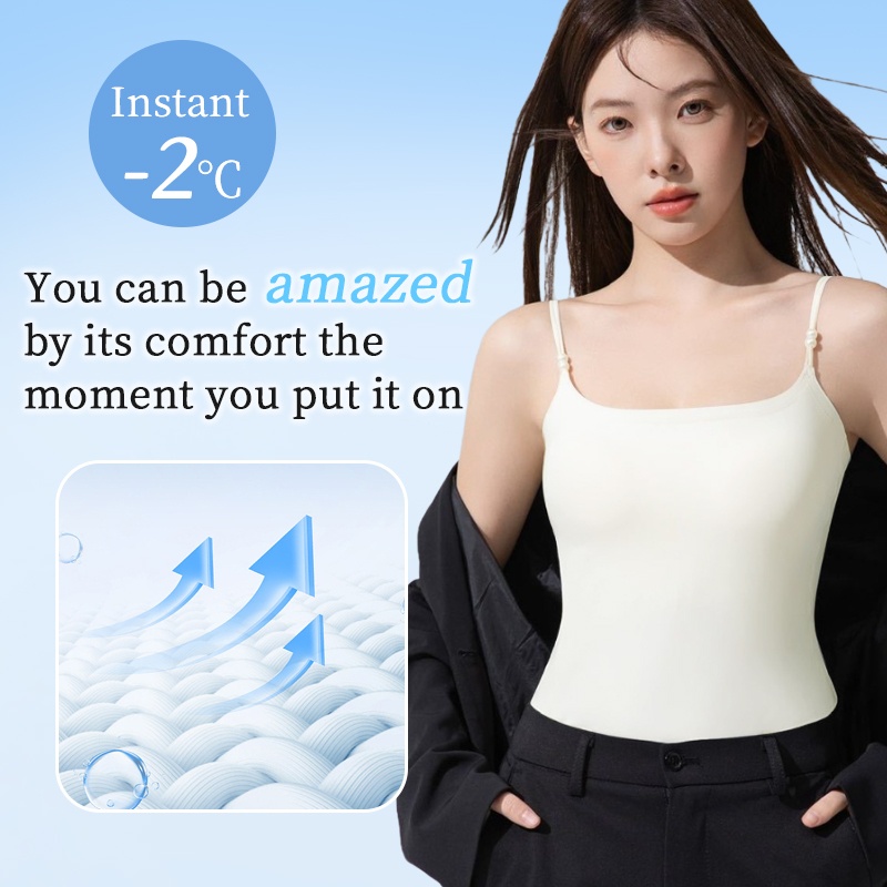 VEIMIA Floral Tech Camisole - Cold Touch & Built-In Support