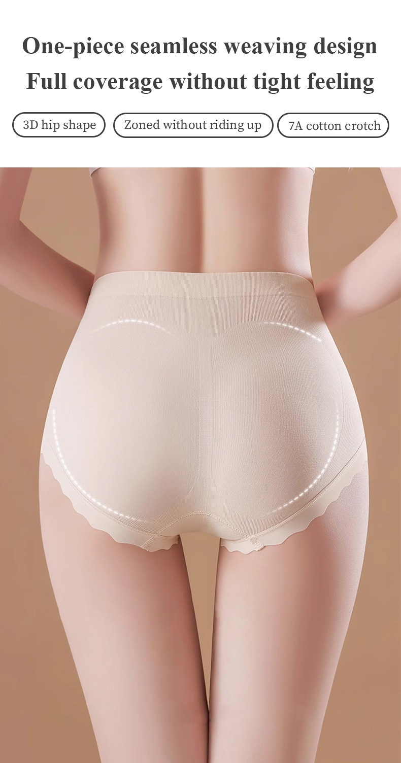No-Seam-Friction High Waist Panties Ultra Elastic Fabric & 3D Hip Wrapping VEIMIA