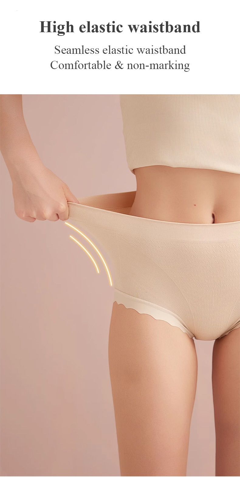 3D Lift & Support Seamless High Waist Panties Ultra Soft Stretch All-Day VEIMIA