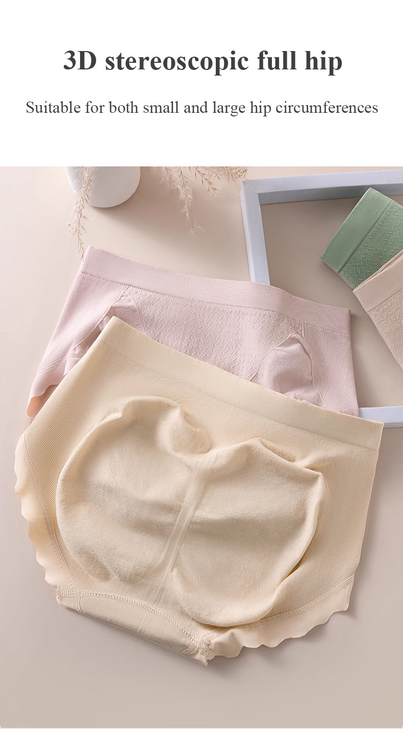 Elastic Seamless Underwear High Waist Design With 3D Lift & Full Coverage VEIMIA