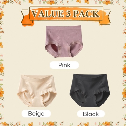No-Seam High Waist Panties With Elastic Support & Full Coverage VEIMIA