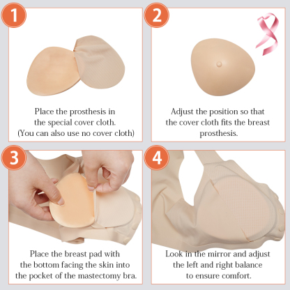 Seamless Front Closure Mastectomy Bra With Pockets For Womens Breast Prosthesis VEIMIA