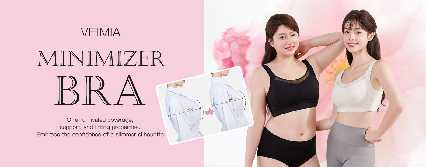 seamless full coverage breast minimizer bra VEIMIA