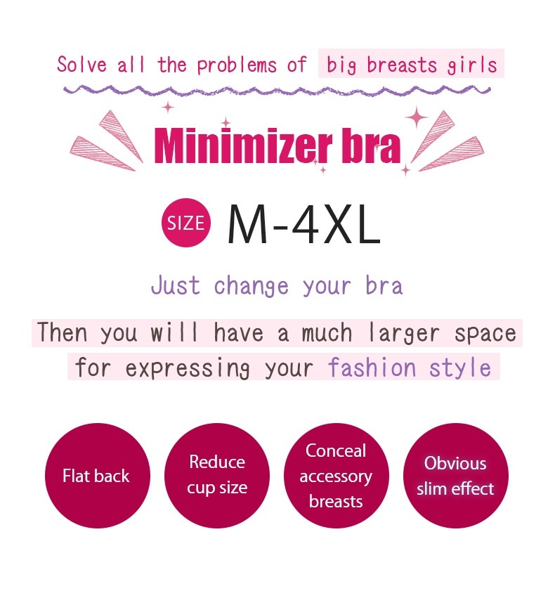Seamless Lace Minimizer Bra Maternity - Ultra-Breathable & Lift Up Anti-Sagging High Elastic Jacquard Bra with Zoned Shaping Design VEIMIA
