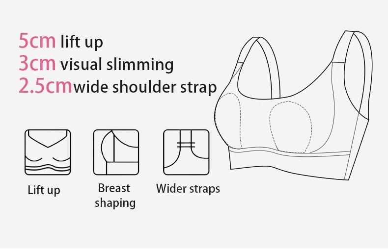 Seamless Lace Minimizer Bra Everyday - Ultra-Breathable & Lift Up Anti-Sagging High-Elastic Jacquard Bra with Zoned Shaping Design VEIMIA