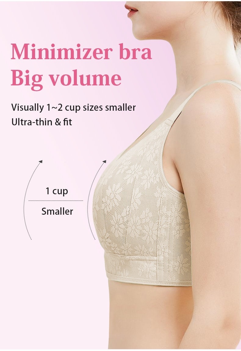 Seamless Lace Minimizer Bra Posture - Ultra-Breathable & Lift Up Anti-Sagging High-Elastic Jacquard Bra with Zoned Shaping Design VEIMIA