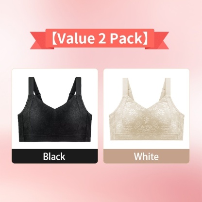 Seamless Lace Minimizer Bra Ultra-Fashionable-Crafted - Ultra-Breathable & Lift Up Anti-Sagging High Elastic Jacquard Bra with Zoned Shaping Design VEIMIA
