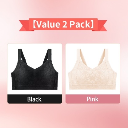 Seamless Lace Minimizer Bra Ultra-Elegant-Styled - Ultra-Breathable & Lift Up Anti-Sagging High Elastic Jacquard Bra with Zoned Shaping Design VEIMIA