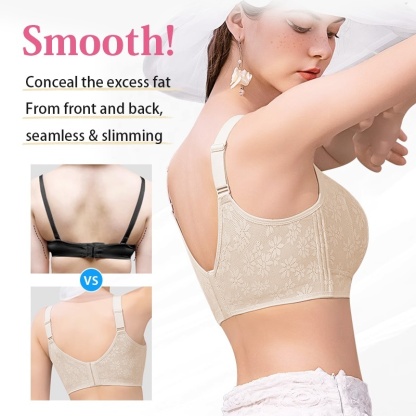 Seamless Lace Minimizer Bra Ultra-Elegant - Ultra-Breathable & Lift Up Anti-Sagging High Elastic Jacquard Bra with Zoned Shaping Design VEIMIA
