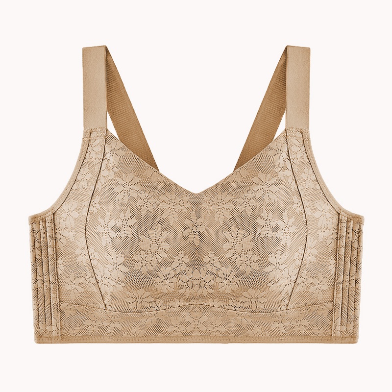 VEIMIA Seamless Lace Minimizer Bra - Ultra Breathable & Lift Up Anti-sagging High Elastic Jacquard Bra With Zoned Shaping Design