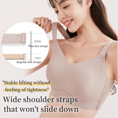 Washable Seamless Minimizer Bra - Sturdy & Breathable Caffeine Fabric With Anti-wobbling Design VEIMIA