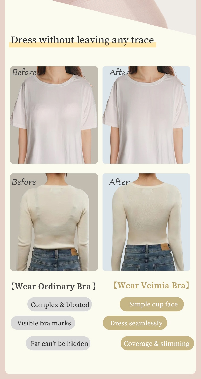 Seamless Minimizer Bras - Sturdy & Breathable Caffeine Fabrics With Anti-shaking Design VEIMIA