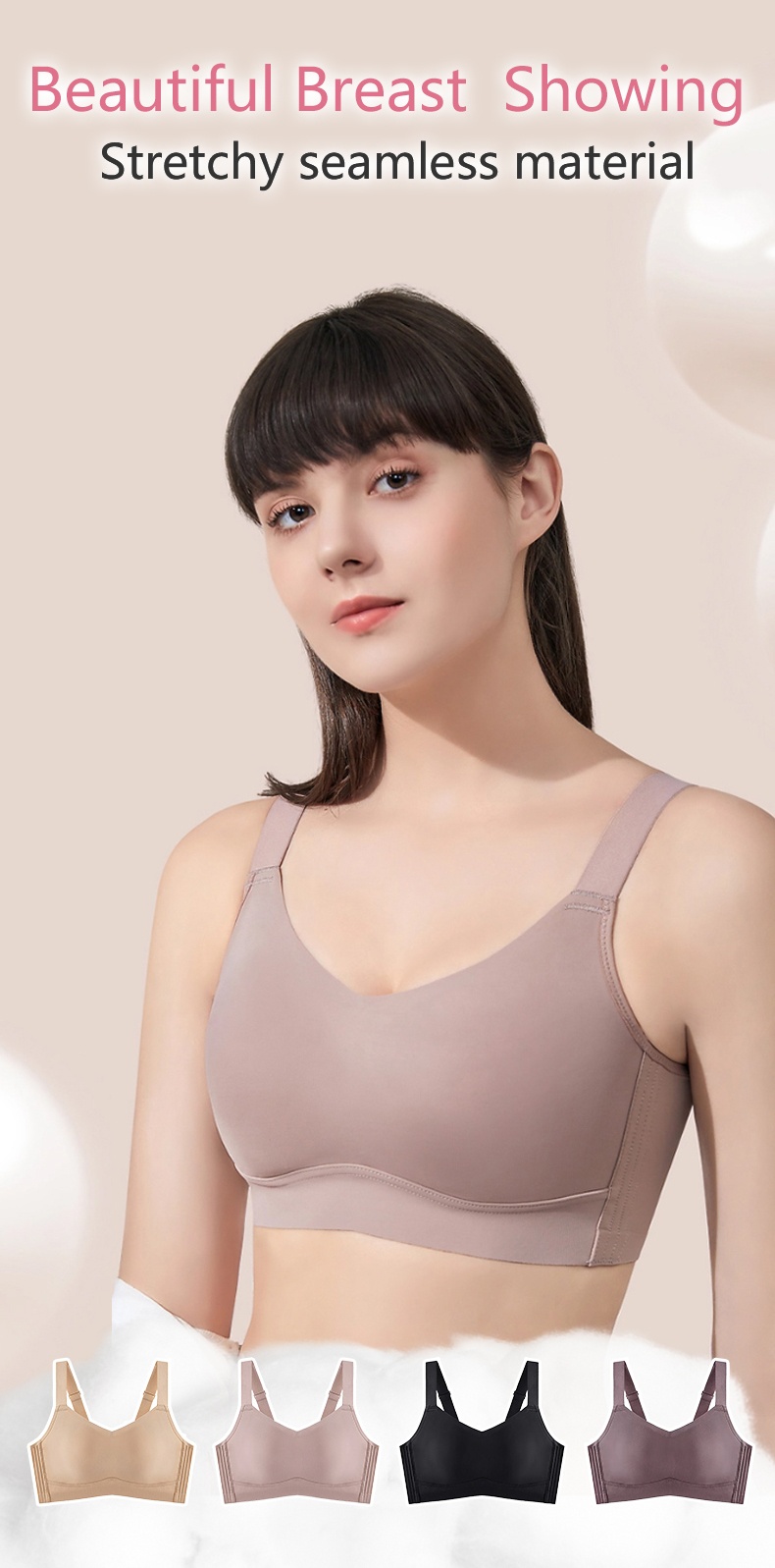Seamless Minimizer Bra - Comfortable Sturdy & Breathable Caffeine Fabrics With Anti-wobbling Design VEIMIA