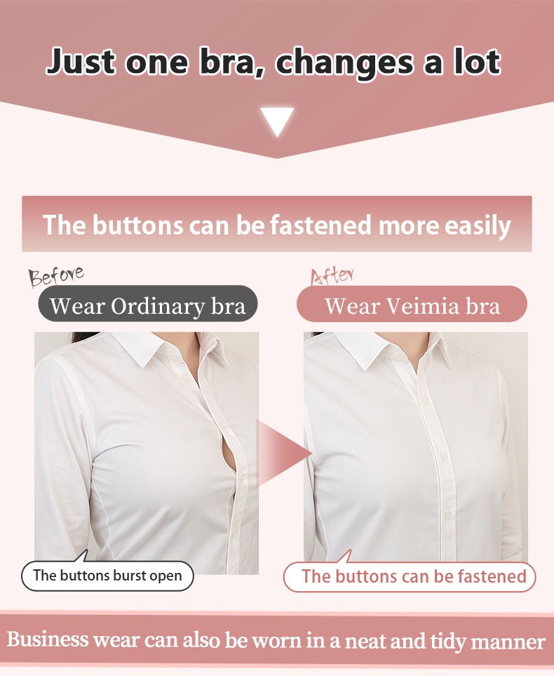 The Most Seamless Minimizer Bra - Comfortable Sturdy & Breathable Caffeine Fabrics With Anti-wobbling Design VEIMIA