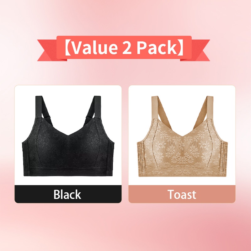 VEIMIA Seamless Lace Minimizer Bra - Ultra Breathable & Lift Up Anti-sagging High Elastic Jacquard Bra With Zoned Shaping Design