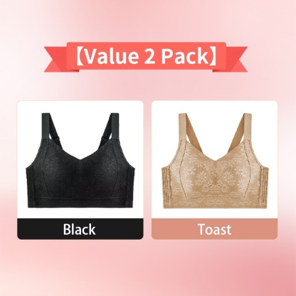 VEIMIA Seamless Lace Minimizer Bra - Ultra Breathable & Lift Up Anti-sagging High Elastic Jacquard Bra With Zoned Shaping Design