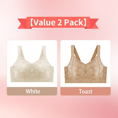 VEIMIA Seamless Lace Minimizer Bra - Ultra Breathable & Lift Up Anti-sagging High Elastic Jacquard Bra With Zoned Shaping Design