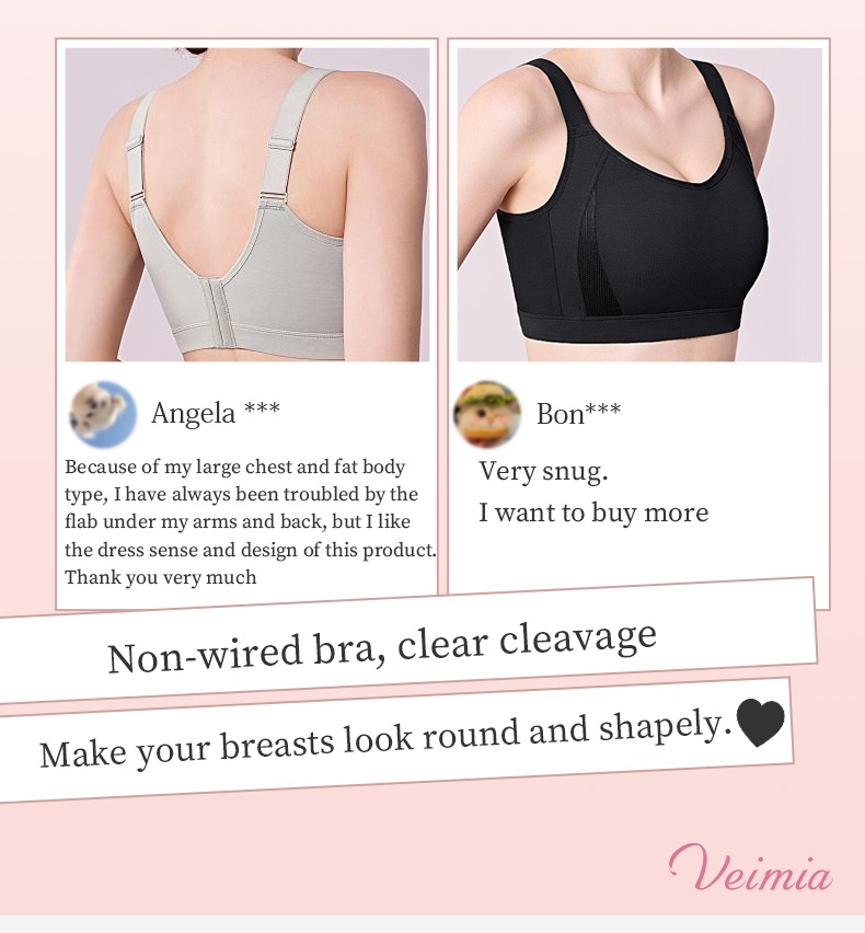 Full Coverage Seamless Minimizer Bra Plus Size Stable Support Breathable VEIMIA