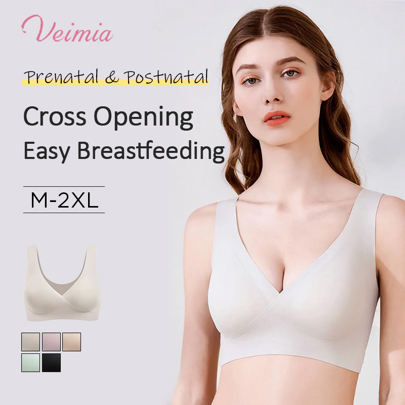Seamless Non-wired Nursing Bra For Breastfeeding VEIMIA