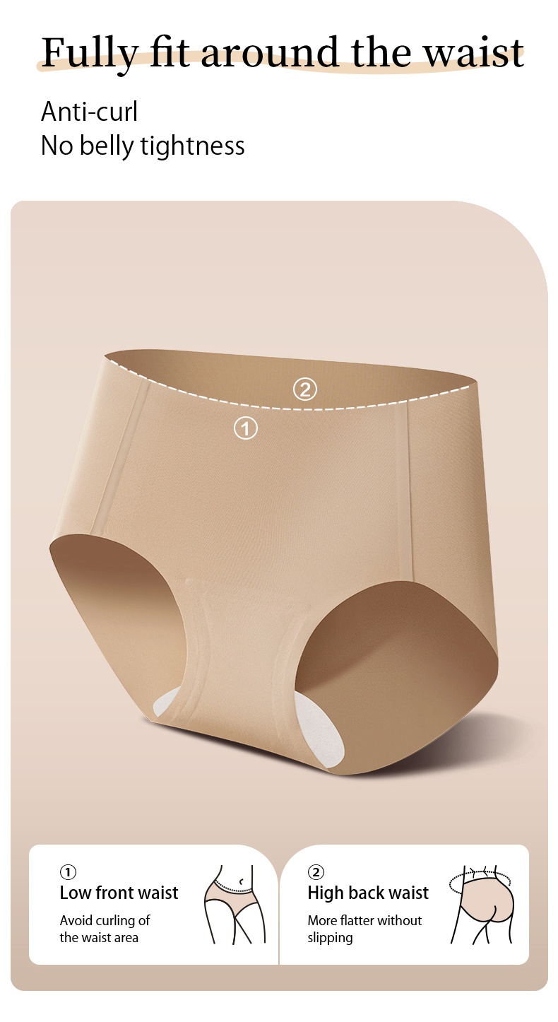 Skin-friendly Seamless Panty, Super Soft One-piece Nude Feeling Nude Skin Tones Women ​​Briefs VEIMIA​