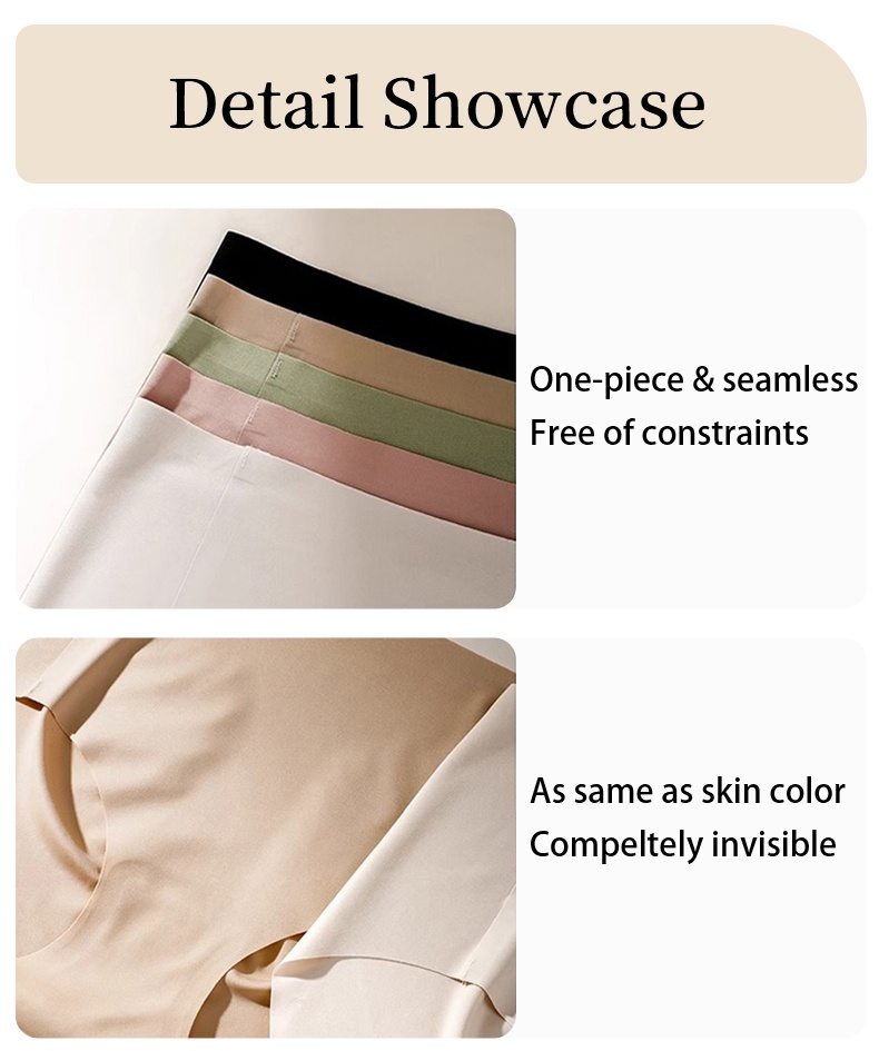 Skin-friendly Seamless Panties, Super Soft One-piece Nude Feeling Neutral Skin Tone Women ​​Brief VEIMIA​