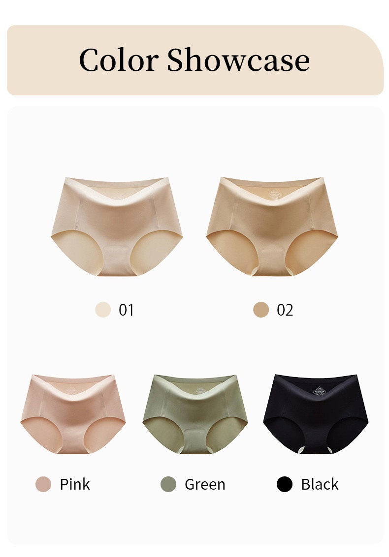 Skin-friendly Seamless Panty, Super Soft One-piece Nude Feeling Warm Skin Tones Women ​​Briefs VEIMIA​
