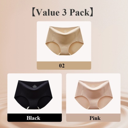 VEIMIA Skin-friendly Seamless Panties, Super Soft One-piece Nude Feeling Foundation Color Women Briefs