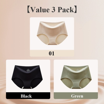 VEIMIA Skin-friendly Seamless Panties, Super Soft One-piece Nude Feeling Foundation Color Women Briefs
