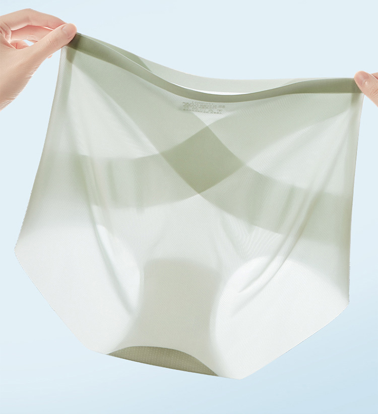 Womens Ice Silk High Waisted Seamless Sexy Tummy Control Panties Veimia