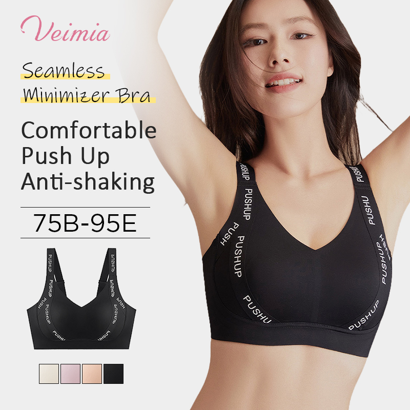 Wireless Push Up Minimizer Bra High Support Anti-sagging VEIMIA
