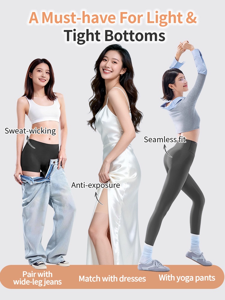 Seamless Safety Briefs High-waist Tummy Control, Breathable & Sweat-wicking Comfort VEIMIA