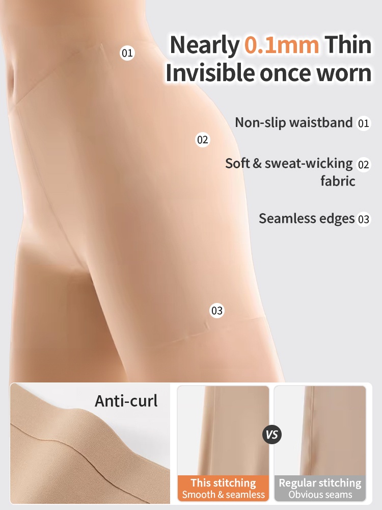 Seamless Safety Short High-waist Stomachs Control, Breathable & Sweat-wicking Comfort VEIMIA