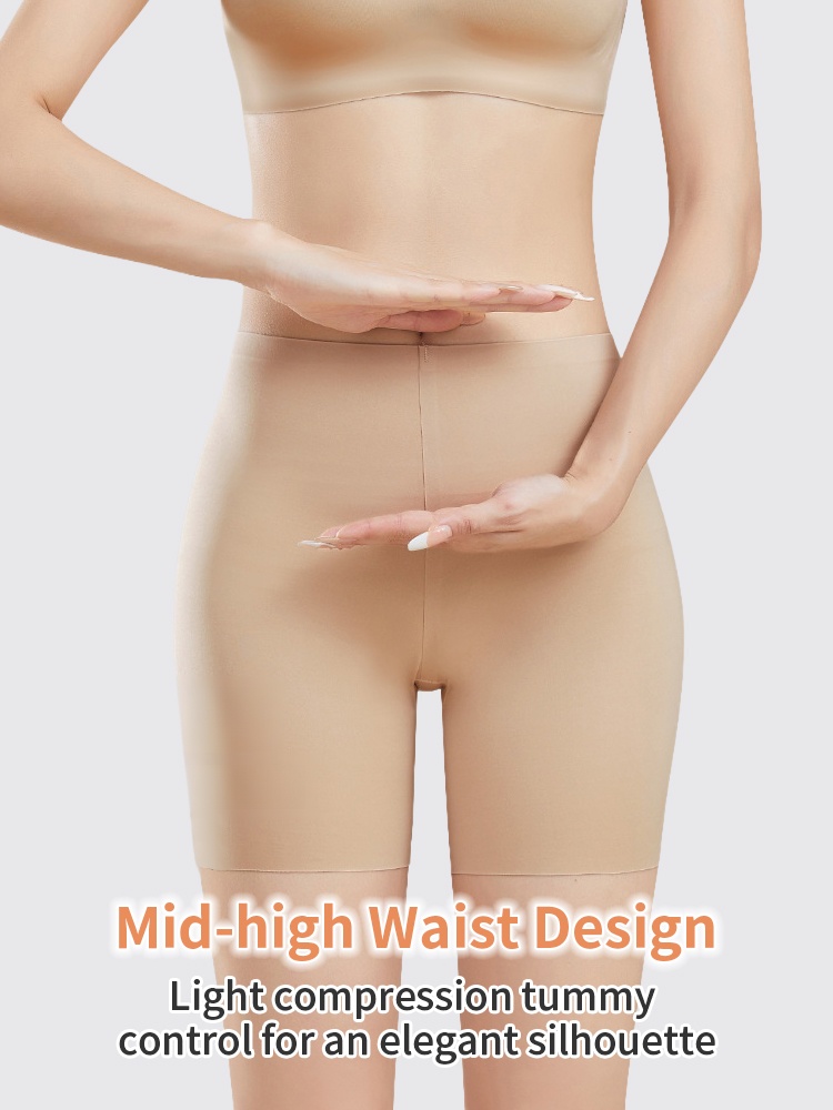 Seamless Safety Short High-waist Tummy Hold, Breathable & Sweat-wicking Comfort VEIMIA