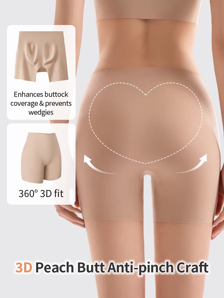 Seamless Safety Short High-waist Tummy Holds, Breathable & Sweat-wicking Comfort VEIMIA