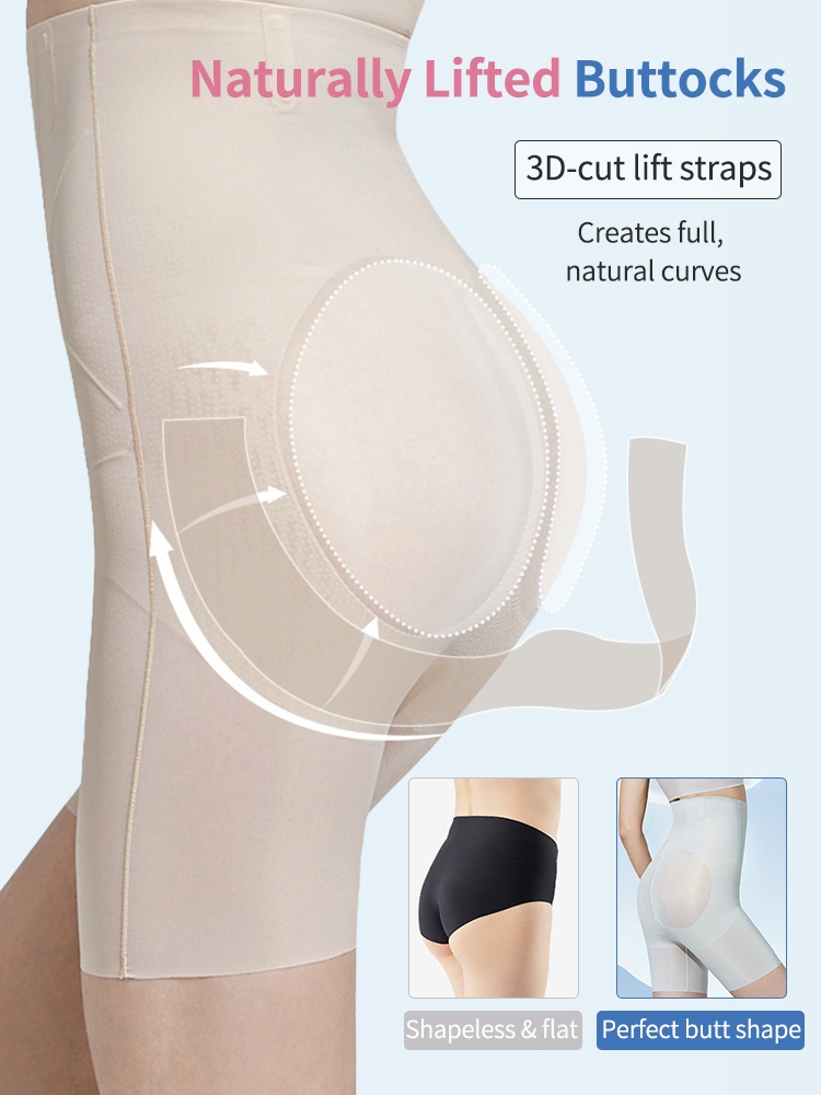 Seamless Shapewear Shorts With High-waisted Shaping & Tummy Hold, Fitted Without Rolled Edges VEIMIA