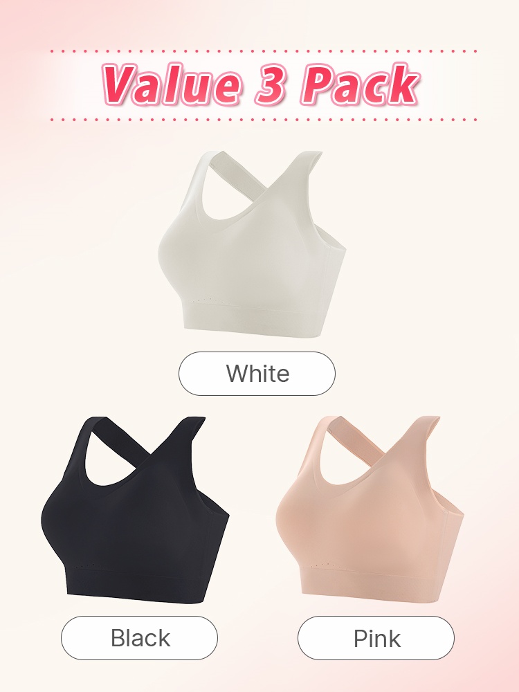 Seamless Sports Bras With Racerback Design, Shock Absorption & Breathable Comfort VEIMIA
