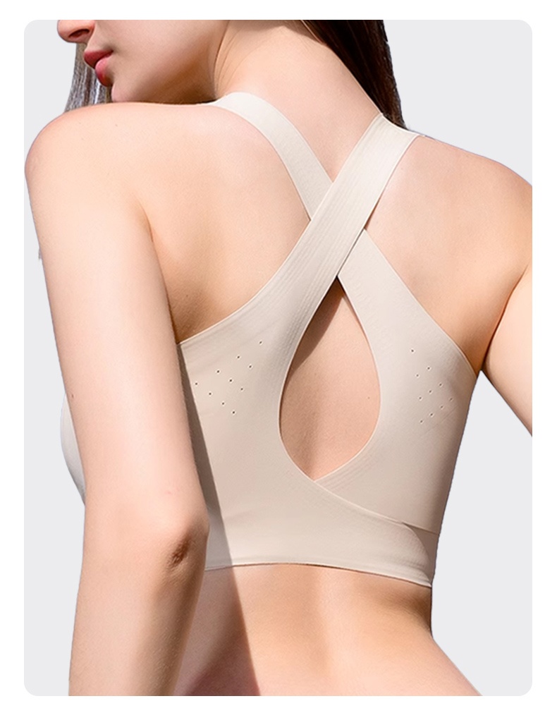 Seamless Sports Bras With Racerback Designs, Shock Absorption & Breathable Comforts VEIMIA