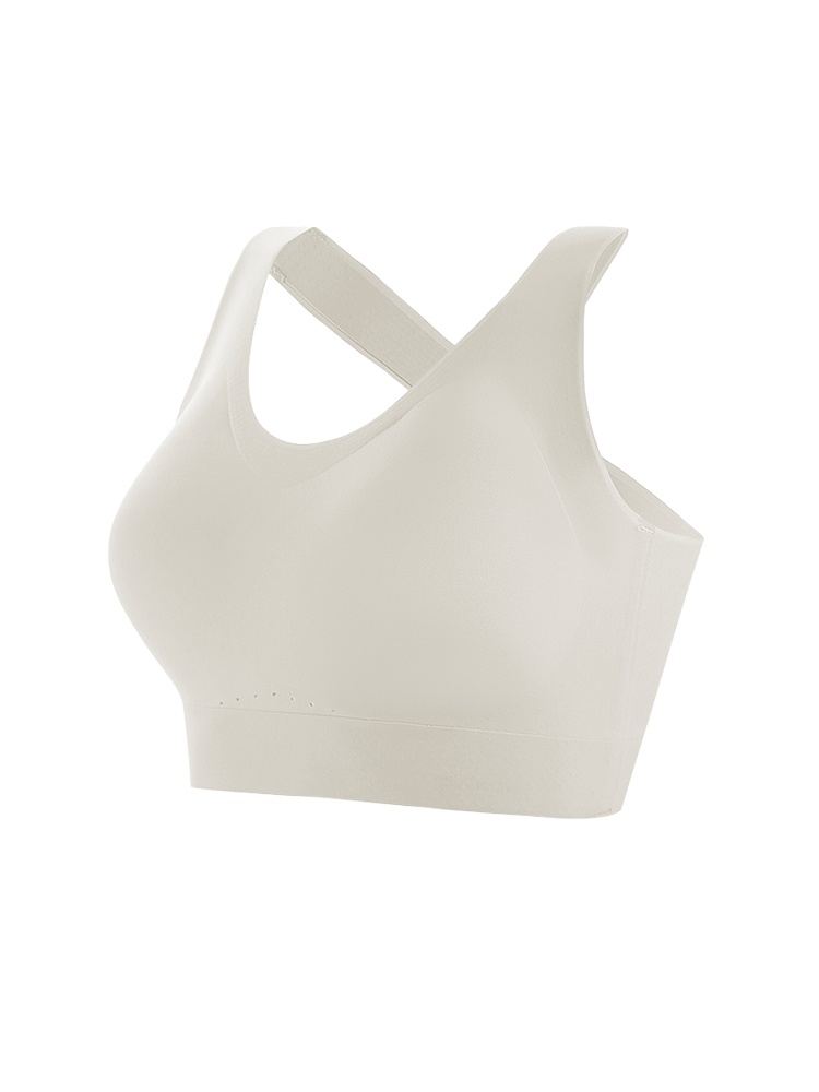 Seamless Sports Bra With Racerback Designs, Shock Absorption & Breathable Comfort VEIMIA
