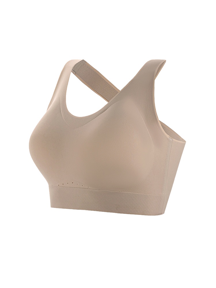Seamless Sports Bra With Racerback Design, Shock Absorptions & Breathable Comforts VEIMIA

