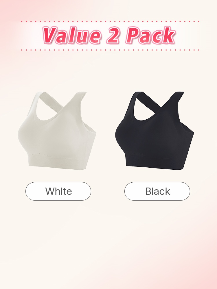Seamless Sports Bras With Racerback Designs, Shock Absorption & Breathable Comfort VEIMIA
