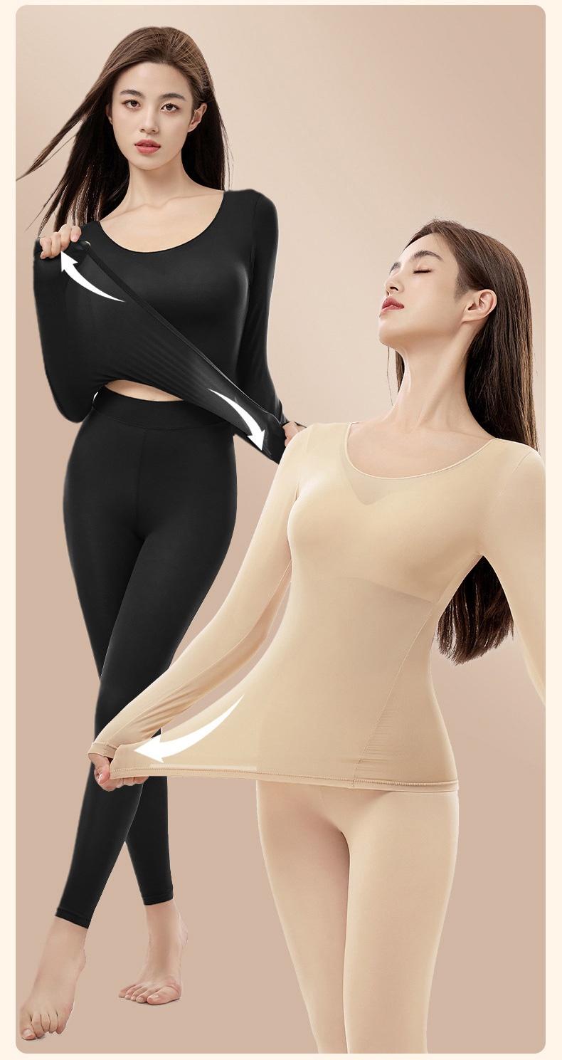 Ultra Thin Elastic Long Sleeve Shirt Breathable Thermal Underwear Hyaluronic Acid Long Johns Set VEIMIA