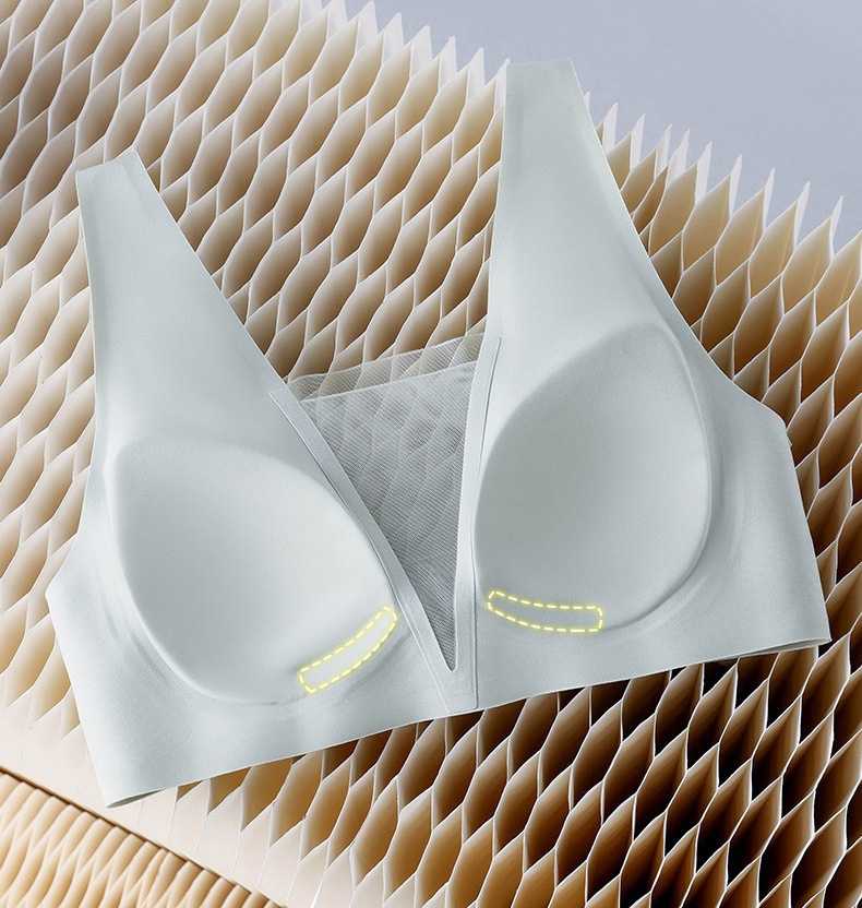 Seamless Sexy Sleep Bra One Piece Mesh Ultra Thin Naked Feeling Vest VEIMIA