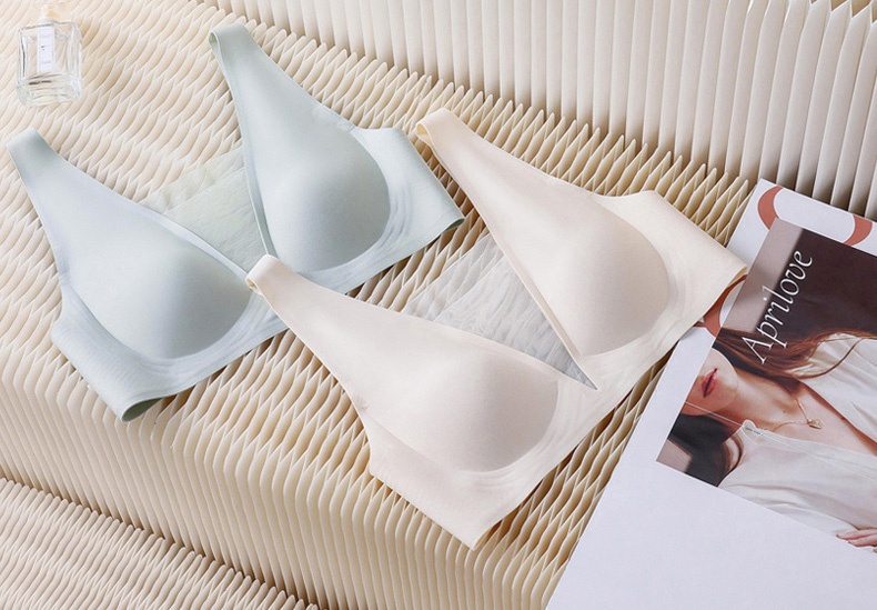 Sexy Sleep Bra One Piece Deep V Breathable Mesh Soft Naked Feeling Vest VEIMIA