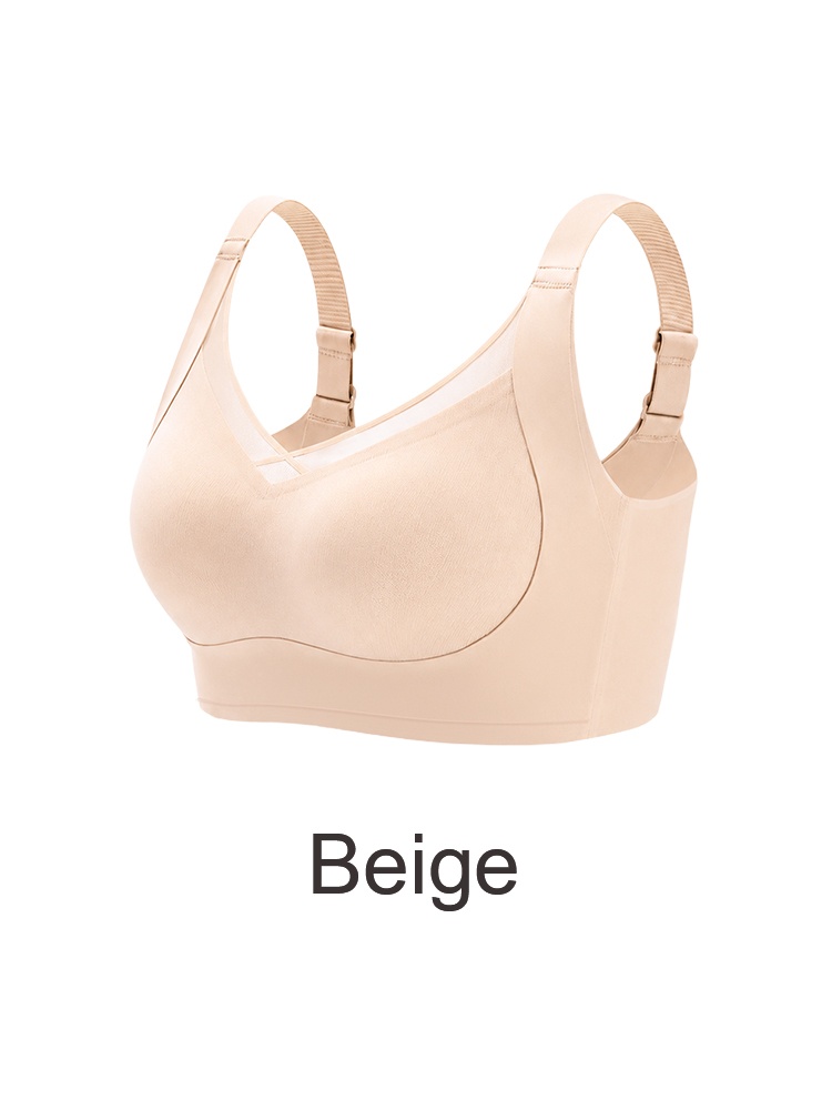 Two pack wireless bras in champagne and black with V necklines VEIMIA