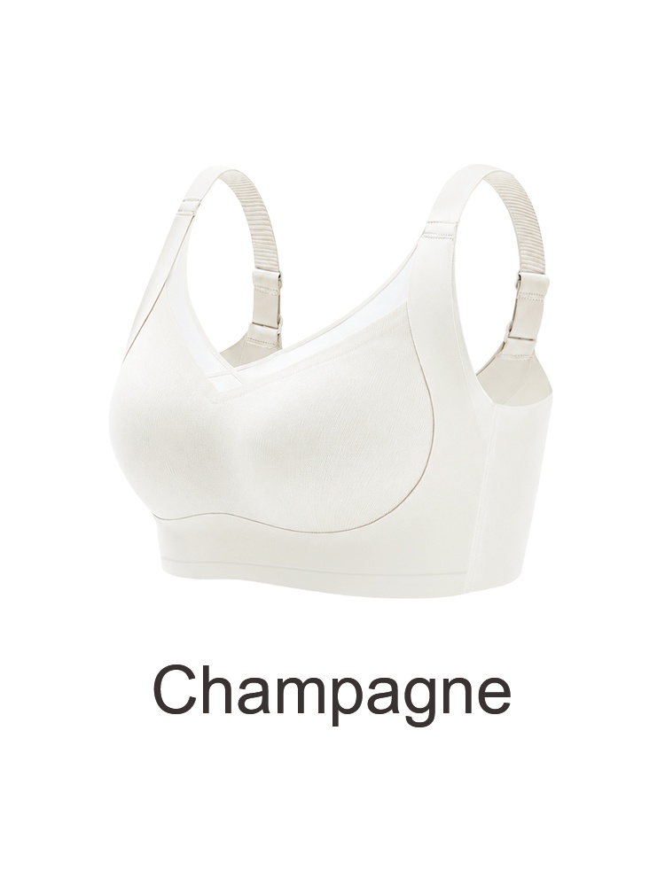 Two pack wireless bras in champagne and purple with contoured cups VEIMIA