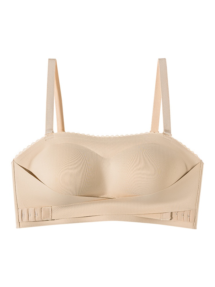 Secure Strapless Bra Anti-slip Snug Feel, Second-layer Wireless Support & Seamless Under Attire VEIMIA