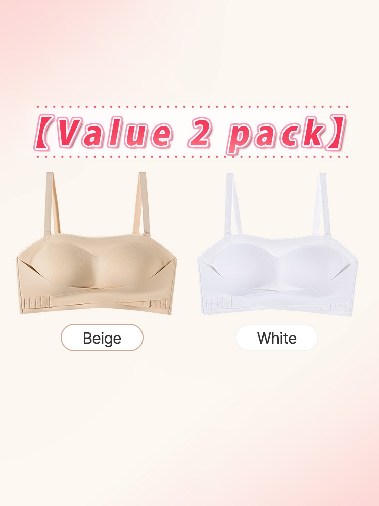 Secure Strapless Bra Anti-slip Snug Fit, Second-skin Wireless Support & Seamless Under Garments VEIMIA